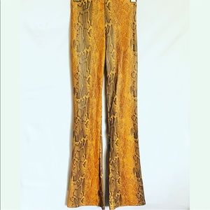 Snake Print Flare Pants
